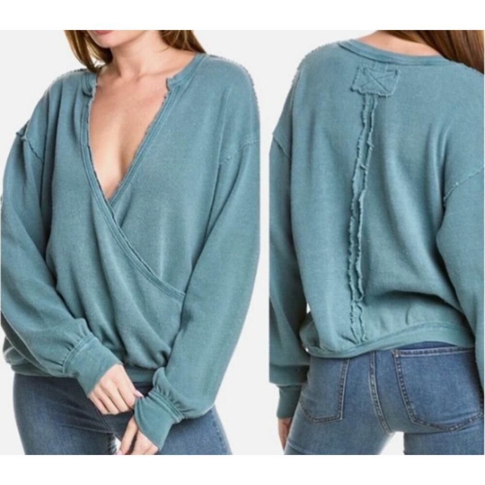 NWT We the Free - Free People anyway tee in deep teal- Sizes M
